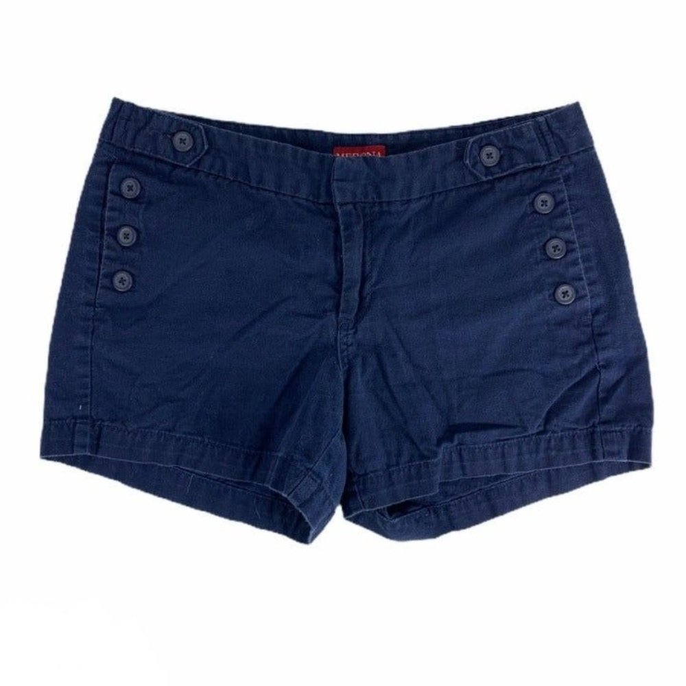 Merona 6 Navy Blue Chino Shorts 32" x 4"